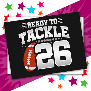 26 Jahre alte Tackle Football Party 26. Geburtstag Postkarte