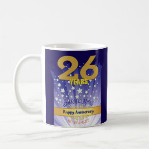 26-jähriges CUSTOM Erholung Jahrestag kühne Zahl Kaffeetasse