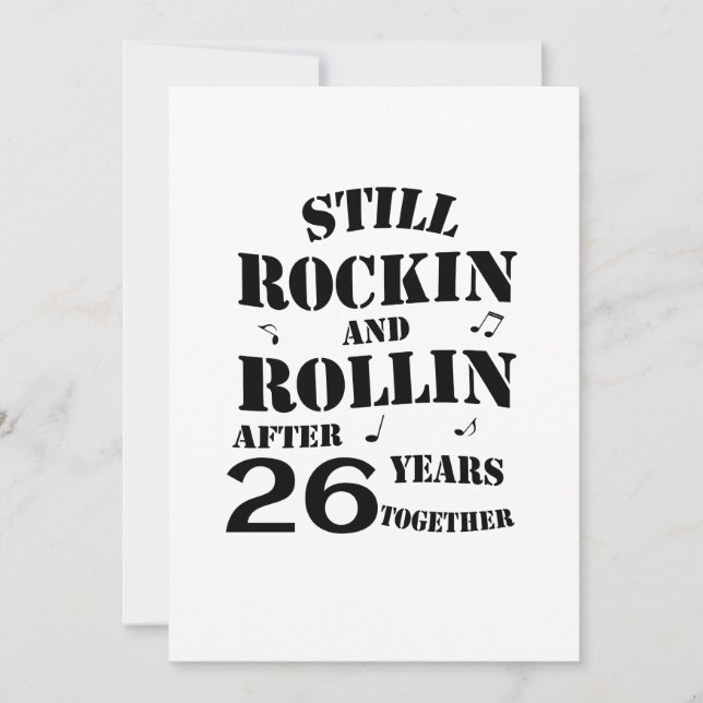 26. Jubiläum - Paare zum 26. Jahrestag Karte (Vorderseite)