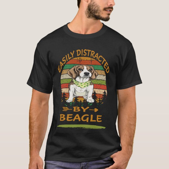 26 Leicht Ablenkbar Durch Beagle T-Shirt (Vorderseite)