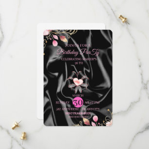 26. luxuriöse rosa und goldene Geburtstagseinladun Save The Date
