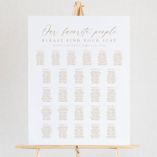 26 Tabellen Unsere Lieblings-Sitzkarte Poster