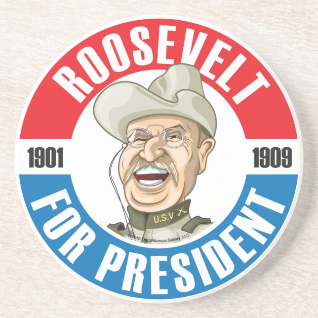 #26 Theodore Roosevelt Kampagnen-Untersetzer Untersetzer (Vorne)