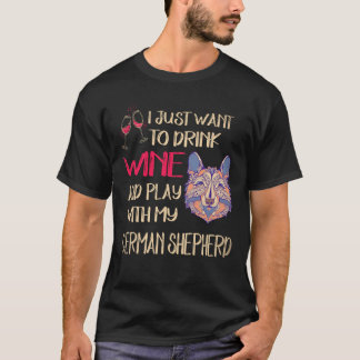 26 Will einfach Wein trinken und mit meinem Deutsc T-Shirt