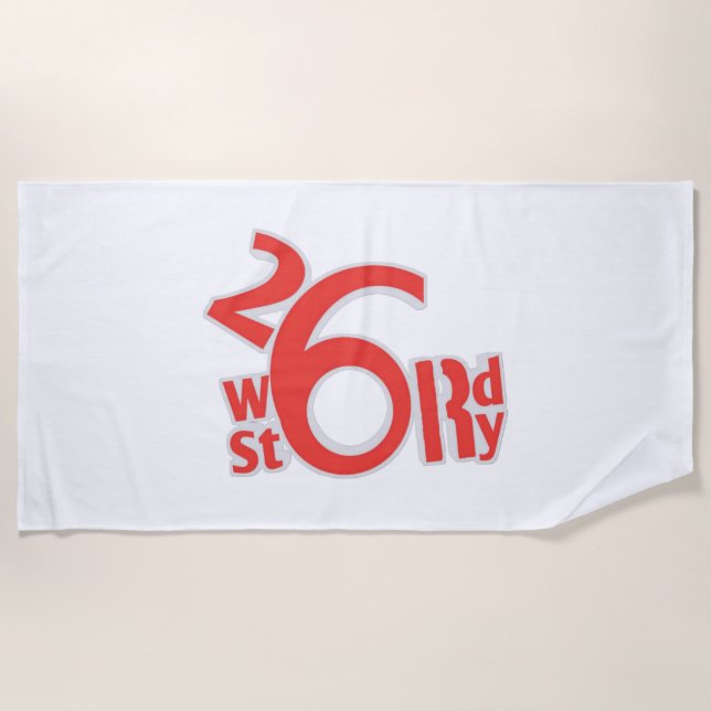 26-Wort-Geschichtenlogo Strandtuch (Vorderseite)