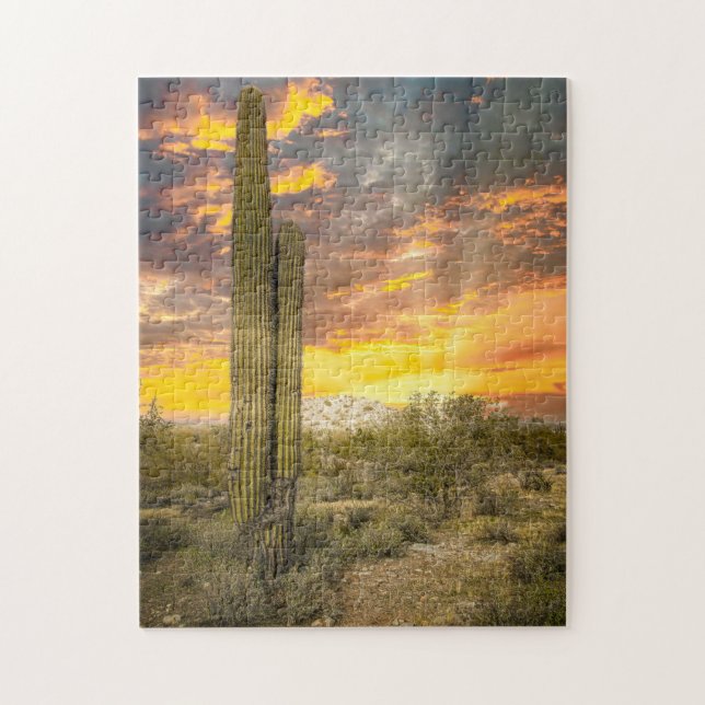 2706-Wüste Landschaft von Arizona bei Sonnenunterg Puzzle (Vertikal)