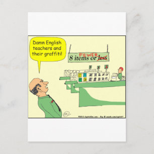 278 Englischlehrer Cartoon in Farbe Postkarte