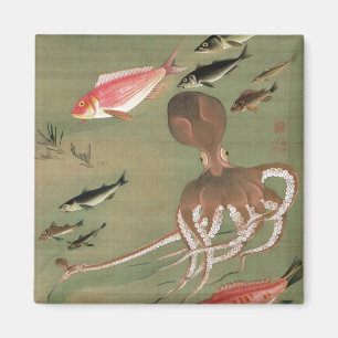 27. 諸 図, 若 冲 verschiedenen Fischen, Jakuchū, Japan Magnet