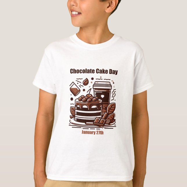 27.01. - Schokoladenkuchen T-Shirt (Vorderseite)