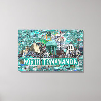 27,50" x 17,75" gespannte Leinwand - Straßen von N