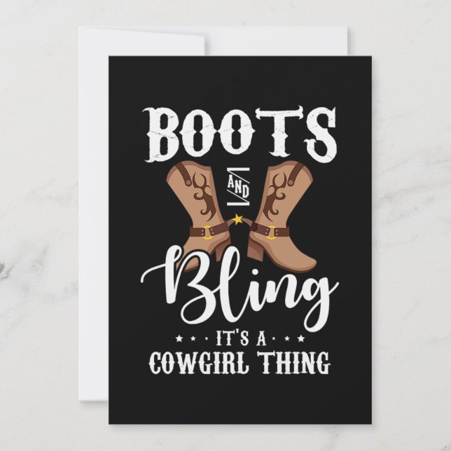 27.Boots And Bling Its A Cowgirl Thing Save The Date (Vorderseite)