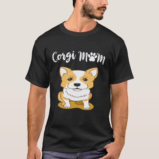 27 Corgi-Mama Corgi T-Shirt (Vorderseite)