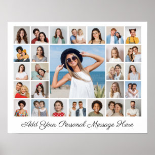 27 FotoCollage Ihren eigenen Text hinzufügen Poster