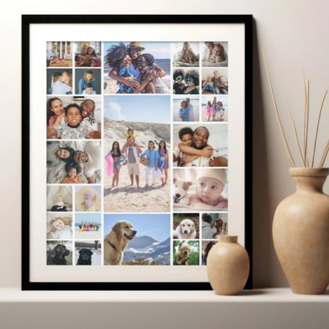 27 FotoCollage Personalisiert Poster (27 Photo Collage Personalized Poster from Ricaso (Frame not included unless added at extra cost) )