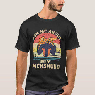 27 Frag Mich Über Meinen Dachshund Vintage T-Shirt