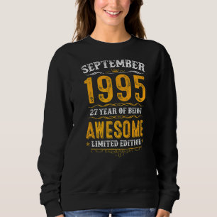 27. Geburtstag 27 Jahre Phantastisch seit Septembe Sweatshirt