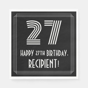27. Geburtstag: Art Deco Inspiriert Look "27" + Na Serviette