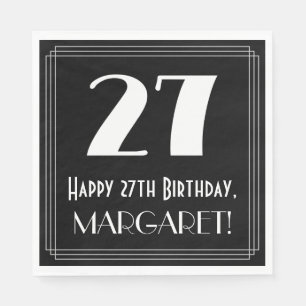 27. Geburtstag ~ Art Deco Inspiriert Look "27", Na Serviette