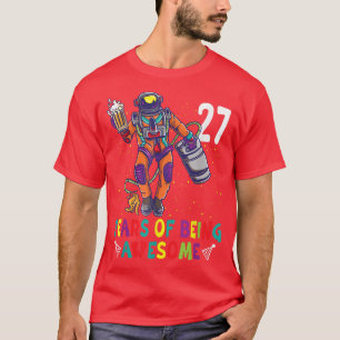 27. Geburtstag Astronauten Astronomie Solar System T-Shirt