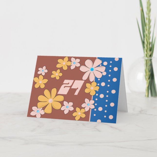 27. Geburtstag Karte (Vorderseite)
