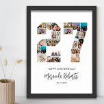 27. Geburtstag Nr. 27 Custom Foto Collage Poster<br><div class="desc">Feiern Sie den 27. Geburtstag mit diesem personalisierten 27 Foto Collage Poster. Dieses individuell gestaltbare Geschenk eignet sich auch für Hochzeitsfeiern. Es ist eine großartige Möglichkeit, wertvolle Erinnerungen aus Ihrer Hochzeit und Ihrem verheirateten Leben zu zeigen. Das Poster enthält eine Collage von Fotos, die diese besonderen Momente erfassen, und kann...</div>