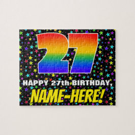 27. Geburtstag — Spaß, farbenfrohe Sternenweltenmu Puzzle