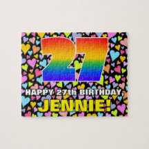 27. Geburtstag — Spaß, Liebende Herzformen + "27"