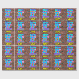 27. Geburtstag: Spaß, Urban Graffiti Inspiriert Lo Geschenkpapier