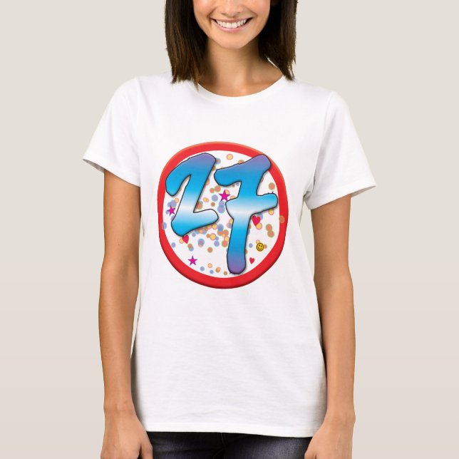 27. Geburtstag T-Shirt (Vorderseite)
