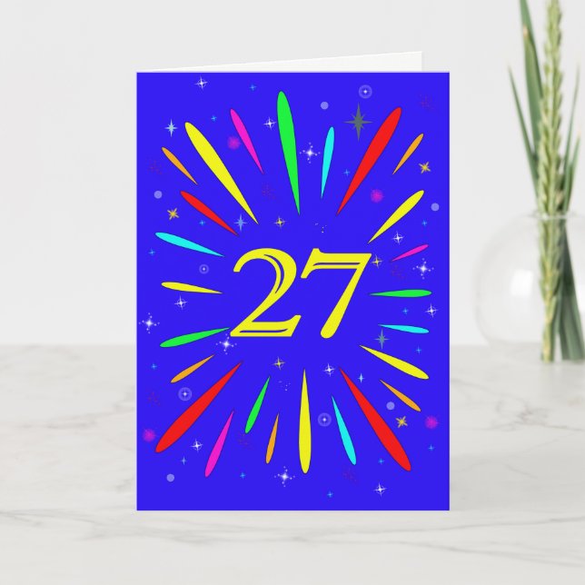27. Geburtstagskarte Karte (Vorderseite)