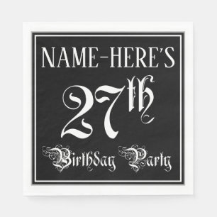 27. Geburtstagsparty — Extravagantes Drehbuch + In Serviette