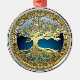 [27] Goldener keltischer Baum des Lebens Ornament Aus Metall