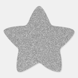 27 Gray Glitzer Print Glitzern Star Stern-Aufkleber