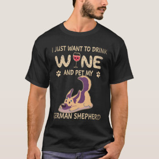 27 Ich will einfach nur Wein trinken und meinen de T-Shirt