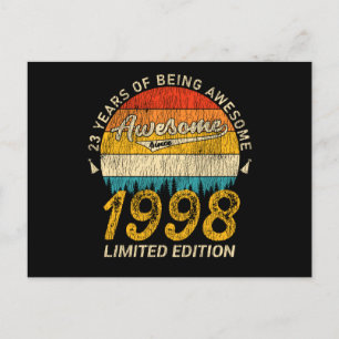 27 Jahr Alt Bday Retro Awesome 27. Geburtstagsgesc Postkarte