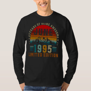 27 Jahre alt Juni 1995 27. Geburtstag T-Shirt
