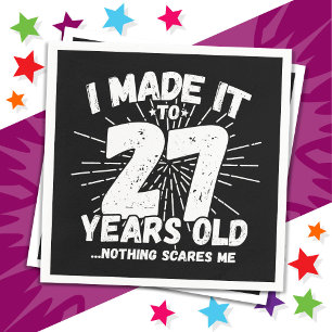 27 Jahre alt Sarcastic Meme Funny 27. Geburtstag Serviette