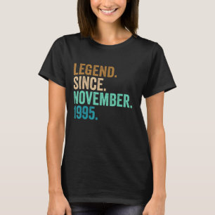 27 Jahre alte Legende Seit November 1995 27. Gebur T-Shirt