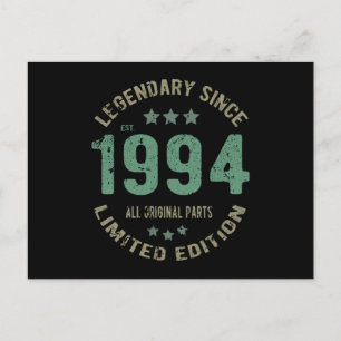 27 Jahre alter Tag 1994 Legende seit 27. Geburtsta Postkarte