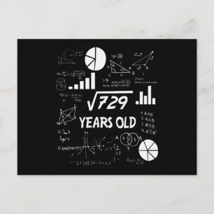 27 Jahre alter Tag Mathematiklehrer 27. Geburtstag Postkarte