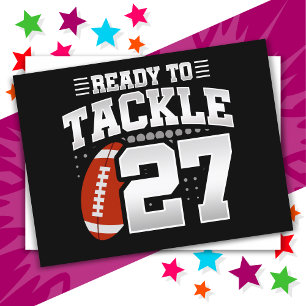 27 Jahre altes Tackle Football Party 27. Geburtsta Postkarte