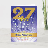 27 Jahre Erholung Jahrestag kühne Zahl