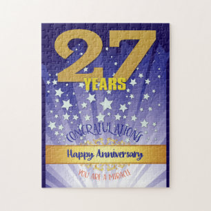 27 Jahre Genesungsjubiläum Fette Ziffer Puzzle