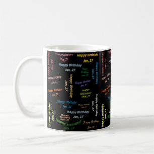 27. Januar Geburtstags-Tasse Kaffeetasse