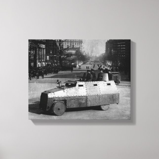 27. März 1917: Die gepanzerte Fahrzeugstaffel Leinwanddruck (Vorderseite)