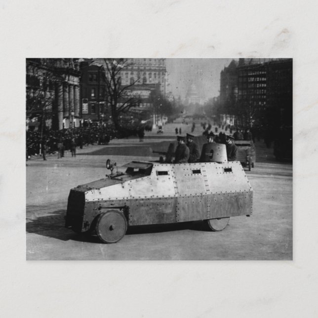 27. März 1917: Die gepanzerte Fahrzeugstaffel Postkarte (Vorderseite)