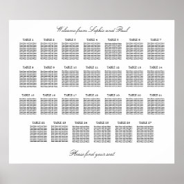 27 Tabelle Elegantes Minimalistisches Sitzdiagramm Poster