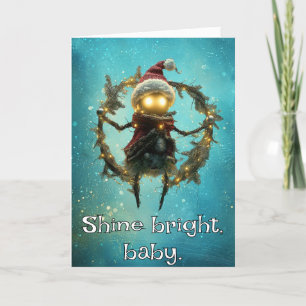 *~* 27 Whimsical Glow Funny Magical Christmas AP97 Dankeskarte