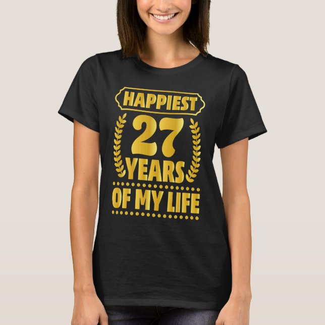 27th Anniversary  Parents Couples Husband Wife T-Shirt (Vorderseite)