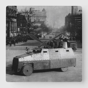 27th March 1917:  The armoured vehicle squadron Quadratische Wanduhr